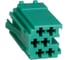 Корпус для разъема AURA MiniISO 6 контактов, зеленый, 10 шт AWZ-2008 1