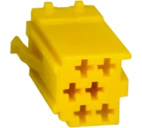 Корпус для разъема AURA MiniISO 6 контактов, желтый, 10 шт AWZ-2007