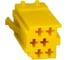 Корпус для разъема AURA MiniISO 6 контактов, желтый, 10 шт AWZ-2007 1