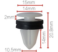 Клипса крепежная Nord-Yada для а/м Land rover LR013135 обшивки двери (10шт в 1уп) 909691