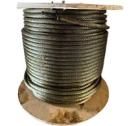 Трос для КМУ ТРАСТ 8мм 40 метров канат стальной многопрядный 19х7 4687206260306