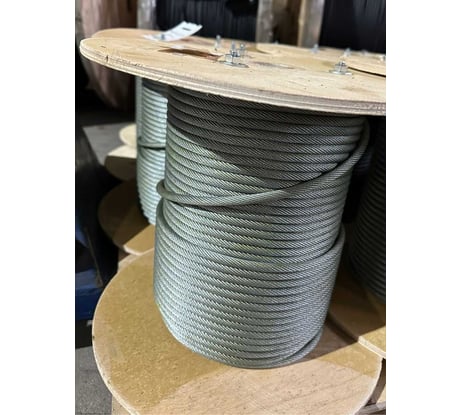 Трос для КМУ ТРАСТ 8мм 80 метров канат стальной многопрядный 19х7 4687206260337