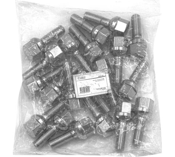 Болт колесный GANZ 12x1.50x33 С19 сфера упак. 20 шт BB142