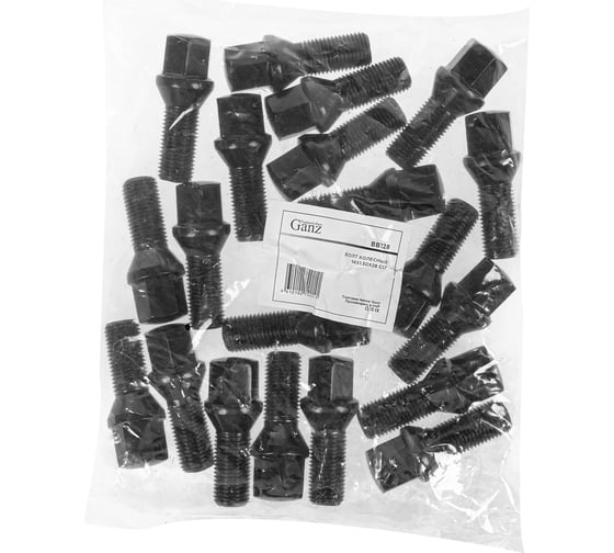 Болт колесный GANZ 14x1.50x28 C17 конус упак. 20 шт BB128