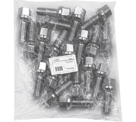 Болт колесный GANZ 14x1.50x33 С19 сфера упак. 20 шт BB145