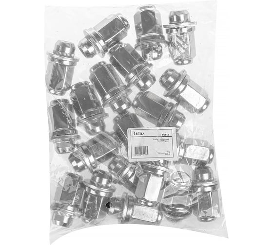 Гайка колесная GANZ 12x1.50x48 С21 Цил.с шайбой упак. 20 шт BG513