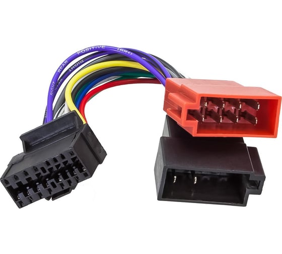 Разъем для магнитолы AURA ISO JVC, SONY (-2012) 16 pin to ISO AWU-JV01