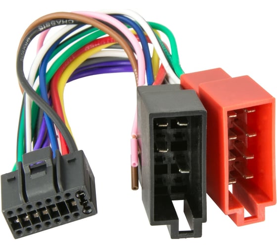 Разъем для магнитолы AURA ISO JVC, SONY (2012+) 16 pin to ISO AWU-JV02