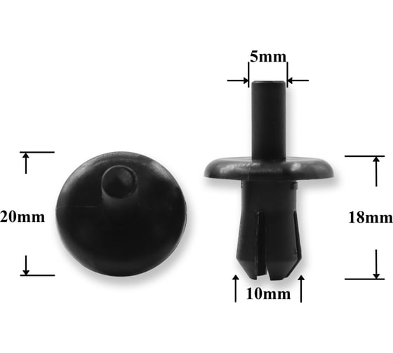 Автокрепеж КрепАвто для BMW GM Mini Cooper Opel 10 шт 90450482, 1104882 1750 1