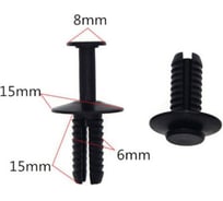 Клипса крепежная для а/м VAG бампера, порогов 51111908077, N90359101 Nord-Yada 909723