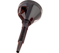 Воронка для бензина TopAuto с сеткой цветная разборная 140мм ГОФРА - черная ВЦГB