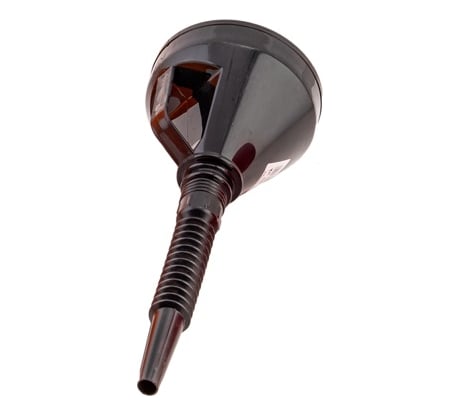 Воронка для бензина TopAuto с сеткой цветная разборная 140мм ГОФРА - черная ВЦГB