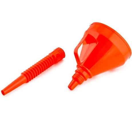 Воронка для бензина TopAuto с сеткой, цветная, разборная, 140мм ГОФРА, красная ВЦГR