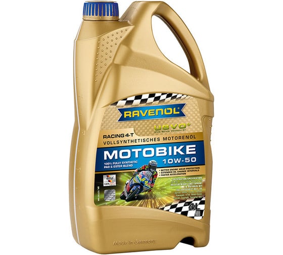Моторное масло RAVENOL Racing 4-T Motobike SAE 10W-50 4 л 1171107-004-01-999 1