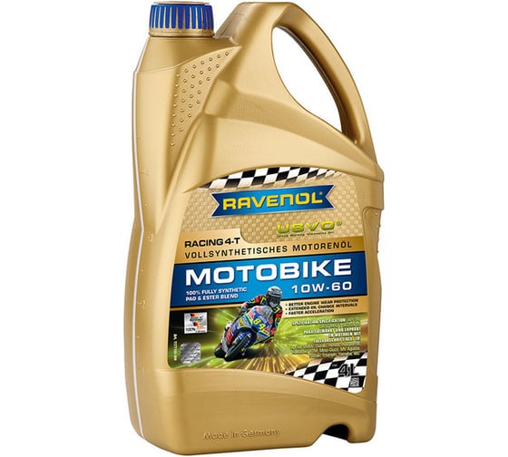 Моторное масло RAVENOL Racing 4-T Motobike SAE 10W-60 4 л 1171108-004-01-999