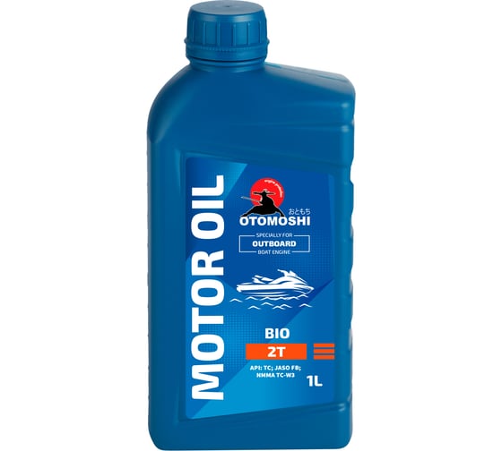 Моторное масло Otomoshi OUTBOARD BIO 2T 1л MF219601 1