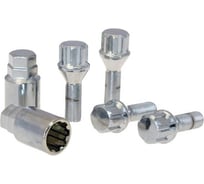 Комплект секретных болтов M12x1.25, H=28 мм, 8 луч, Хром NORM 372110H2