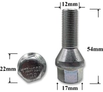 Болт колесный Крепавто иномарки М12х1.25х55/28 ключ 17, конус S-966-06 T0017