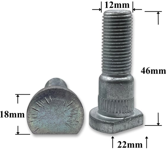 Болт (шпилька) КрепАвто М12*41*1,25 колеса НИВА задний T1510 1