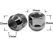 Гайка колеса иномарки КрепАвто М14х1,5х21 кл.19 конус, откр, СН, H-1109 T0700