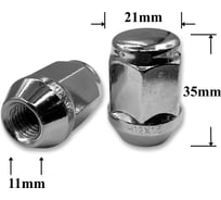 Гайка колеса иномарки КрепАвто М12х1,5х35 кл.21, конус, закр, CH, H-1707 T0532