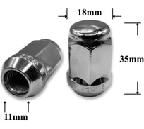Гайка колеса иномарки КрепАвто М12х1,5х35 кл.19, конус, закр, CH, H-2007 T0530