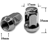 Гайка колеса иномарки КрепАвто М12х1,25х35 кл.17 конус, закр, СН, H-1976 T0525