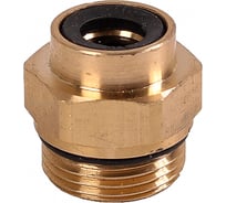 Соединитель трубки Крал ПВХ, полиамид d=10мм (наружная резьба) М22x1.5 прямой латунь (2 шт) 4165