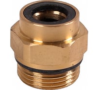 Соединитель трубки Крал ПВХ, полиамид d=12мм (наружная резьба) М22x1.5 прямой латунь (2 шт) 2492