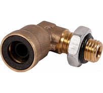 Соединитель трубки Крал ПВХ, полиамид d=12мм (наружная резьба) М12x1.5 угольник латунь (2 шт) 4182