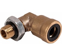 Соединитель трубки Крал ПВХ, полиамид d=10мм (наружная резьба) М12x1.5 угольник латунь (2 шт) 4181