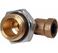 Соединитель трубки Крал ПВХ, полиамид d=8мм (наружная резьба) М22x1.5 угольник латунь (10 шт) 2499