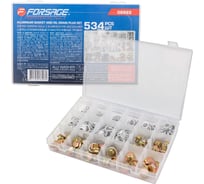 Шайбы алюминиевые и маслосливные пробки Forsage набор 534 штук F-06862(65429)