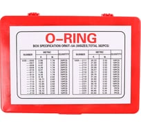 Набор резиновых уплотнительных колец Крал O-RING 30 размеров, 382 шт, (кейс) (красный) 5427