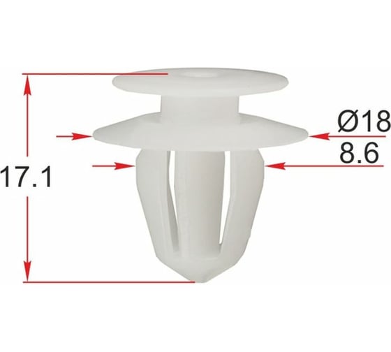 Клипса 10 шт AVERS 91560S04003-10 1