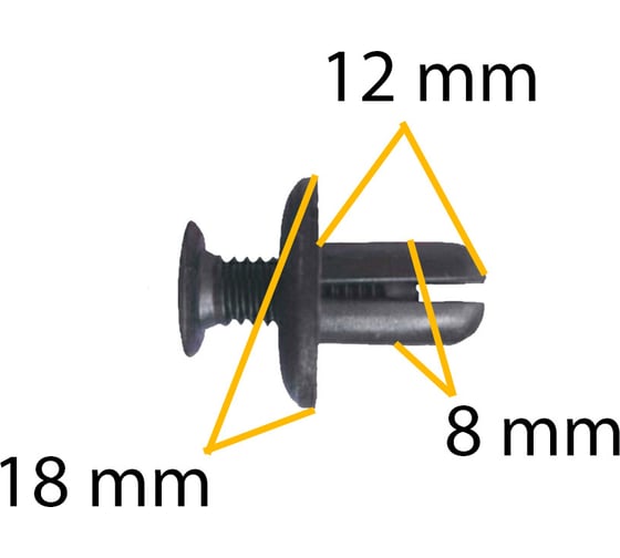 Автокрепеж для Hyundai Kia Mazda 10 шт 8659028000, MB45556143, B09251833 КрепАвто 0764