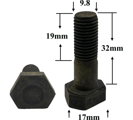 Болт Крепавто М10*32*1,25 ступицы 2101 (короткий) R0410