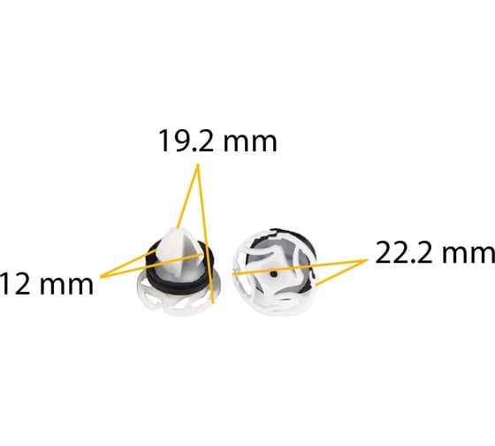 Автокрепеж для Citroen/Peugeot/Renault 10 шт 9345ZN, 7703077476 КрепАвто 1747