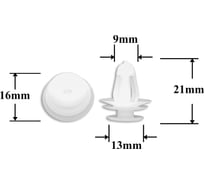 Автокрепеж для Hyundai/Kia/Lexus/Toyota 10 шт 67771-13020, 30006620, 95008221, 09409 КрепАвто 0240 19281180