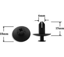 Автокрепеж для Acura/Honda/Hyundai/Kia 10 шт 91524SE0003 КрепАвто 0243