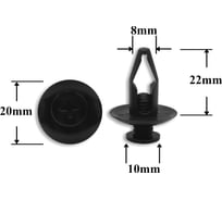 Автокрепеж для Ford/Infiniti/Kia/Mazda/Nissan 10 шт MNA0156145, NA0156145, 6384401A00 КрепАвто 0415