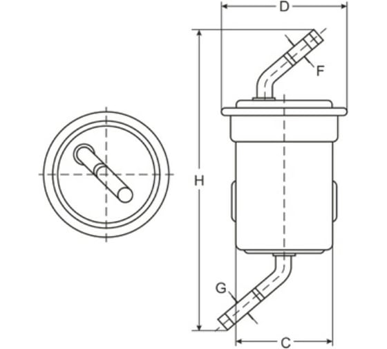 Фильтр топливный SCT ST362