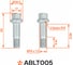 Болт колесный AIRLINE M14x1.5x19.5x66, сфера R14, кл.17, дакромет для а/м Mercedes (20 шт) ABLT005 5