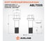 Болт колесный AIRLINE M14x1.5x19.5x66, сфера R14, кл.17, дакромет для а/м Mercedes (20 шт) ABLT005 6