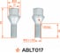 Болт колесный AIRLINE M12x1.25x25x53, конус, кл.17, дакромет для а/м Peugeot/Citroen (20 шт) ABLT017 5