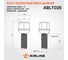 Болт колесный AIRLINE M12x1.5x28x54, сфера R12, кл.17, дакромет для а/м Mercedes (20 шт) ABLT025 2
