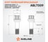 Болт колесный AIRLINE M14x1.5x21x69, сфера R14, spline, дакромет для а/м Mercedes (20 шт) ABLT009 2