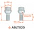 Болт колесный AIRLINE M12x1.5x20x42, сфера R12, кл.17, дакромет для а/м Mercedes (20 шт) ABLT020 5