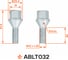Болт колесный AIRLINE M12x1.25x28x57.4, конус, кл.19, дакромет для а/м Jeep/Dodge (20 шт) ABLT032 5