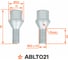 Болт колесный AIRLINE M12x1.5x22x51, конус, кл.17, дакромет Лада/Renault/Dacia (20 шт) ABLT021 5